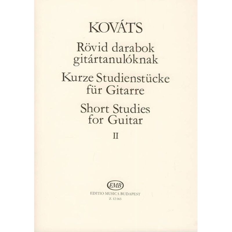 Kovats, Barna - Short Studies for guitar