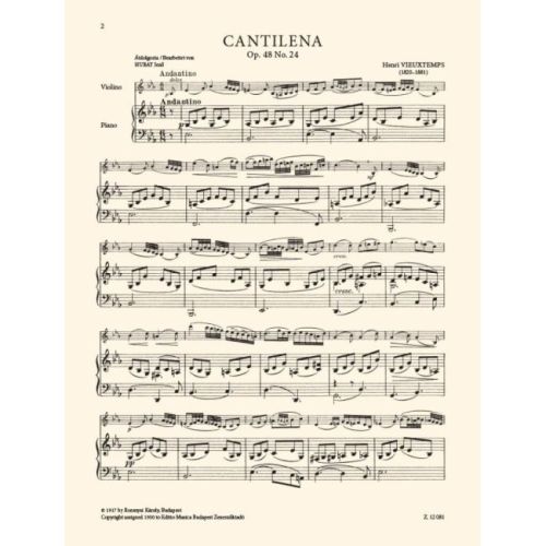 Vieuxtemps, Henri - Cantilena