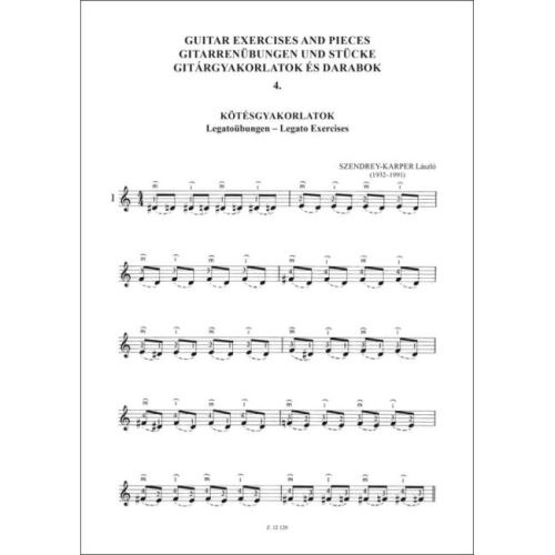 Szendrey-Karper, László - Guitar Exercises Vol.4