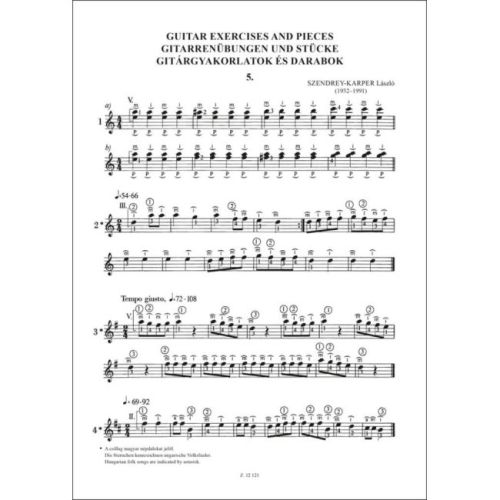 Szendrey-Karper, László - Guitar Exercises Vol.5