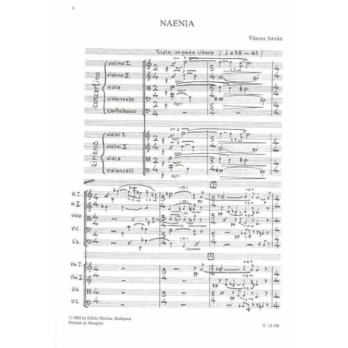 Vántus, István - Naenia