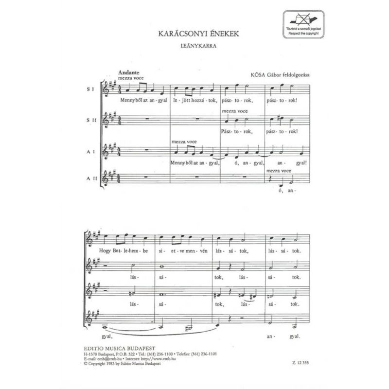 Kósa, Gábor - Karacsonyi enekek