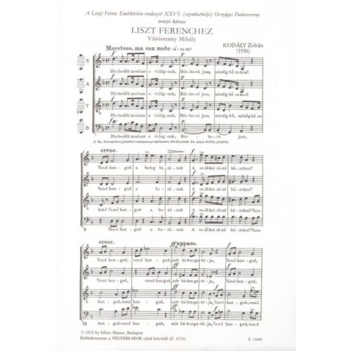 Kodály, Zoltán - Ode to Liszt