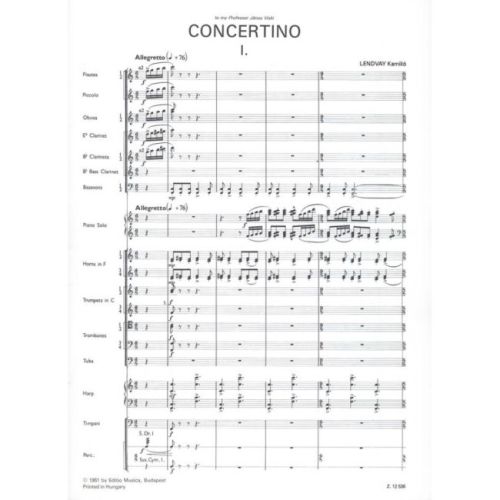 Lendvay, Kamilló - Concertino