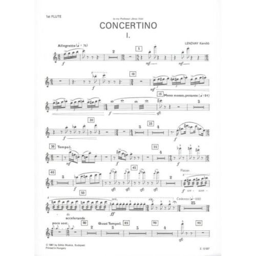 Lendvay, Kamilló - Concertino