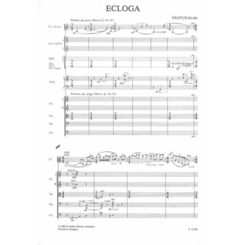 Vántus, István - Ecloga