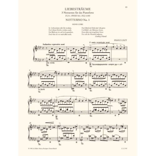 Liszt, Franz - Liebestraume (Pno Solo)
