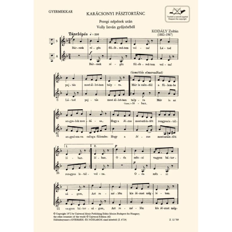 Kodály, Zoltán - Sheperds' Christmas dance