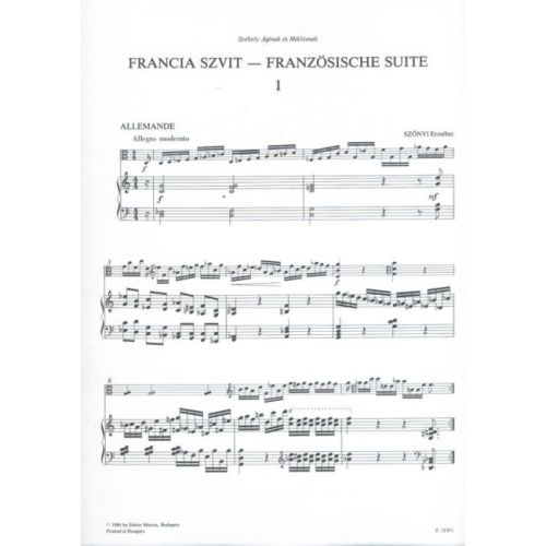 Szönyi, Erzsébet - French Suite
