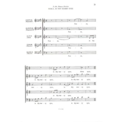Tomkins, Thomas - Songs of Five Parts