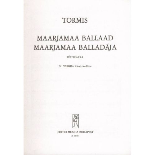 Tormis, Veljo - Maarjamaa...