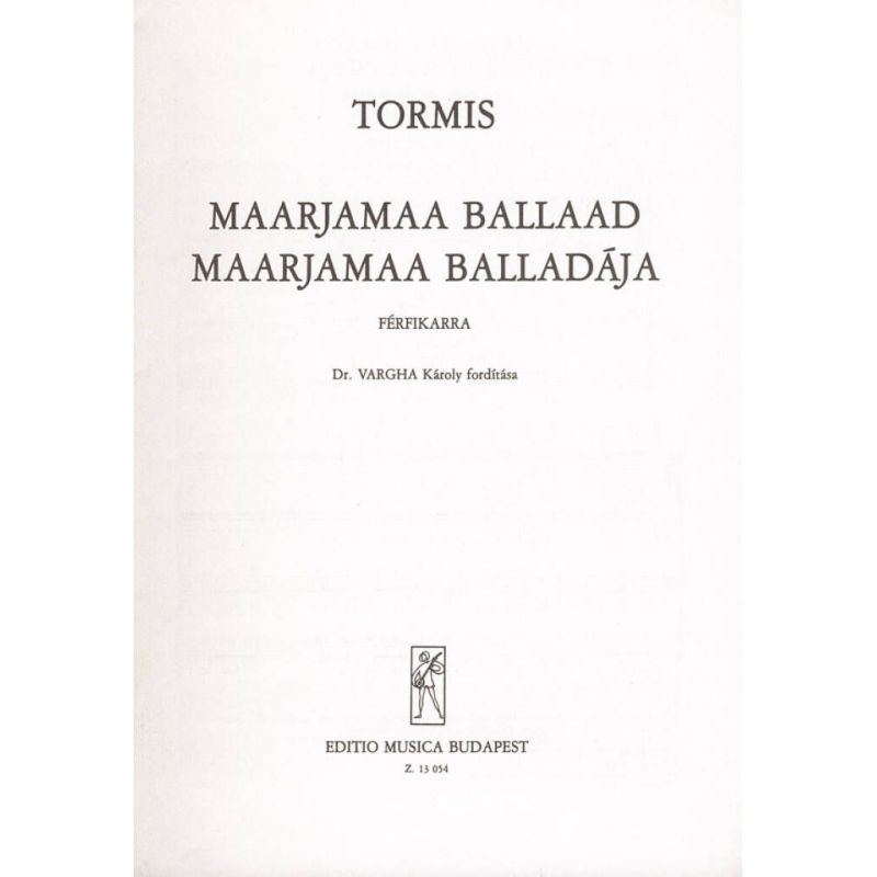 Tormis, Veljo - Maarjamaa balladaja