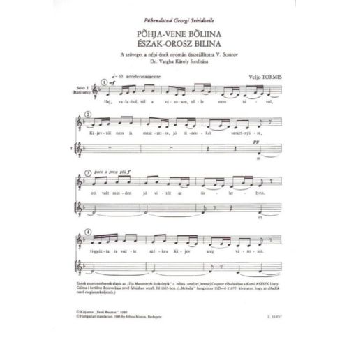 Tormis, Veljo - Eszak-orosz bilina