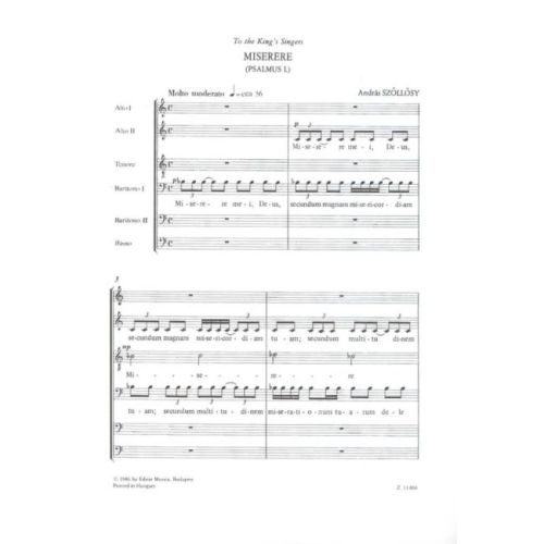 Szöllösy, András - Miserere a 6 voci