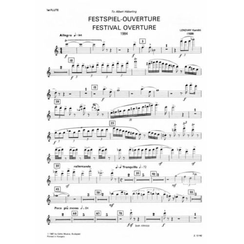 Lendvay, Kamilló - Festival Overture