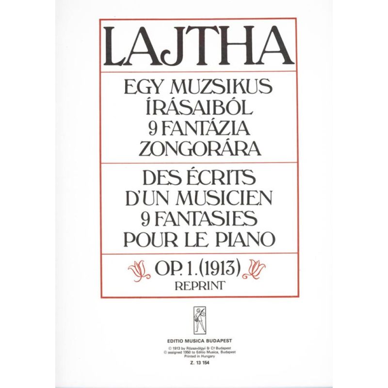 Lajtha, Laszlo - Des ecrits d'un musicien