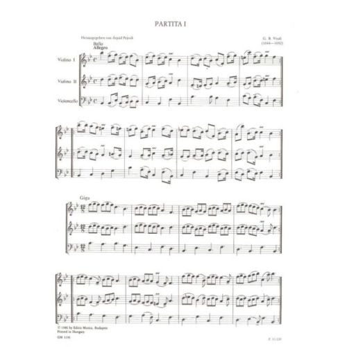 Vitali, Giovanni Battista - Partita a 3