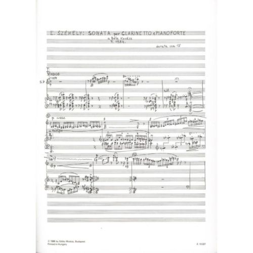 Székely, Endre - Sonata