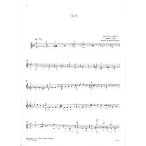 Cabezón, Antonio de - Eight Easy Pieces