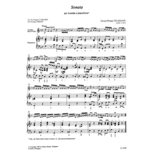 Telemann, Georg Philipp - Sonata in fa maggiore