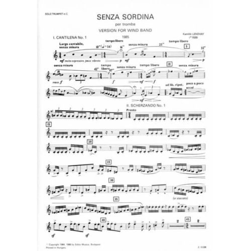 Lendvay, Kamilló - Senza Sordina