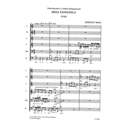 Szokolay, Sándor - Missa Pannonica Op.96