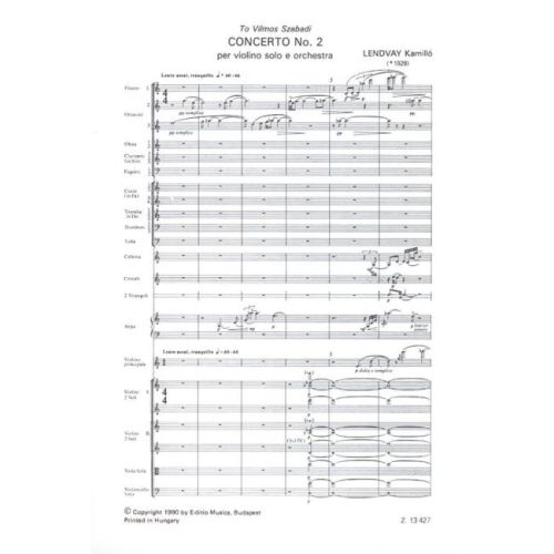 Lendvay, Kamilló - Concerto No. 2