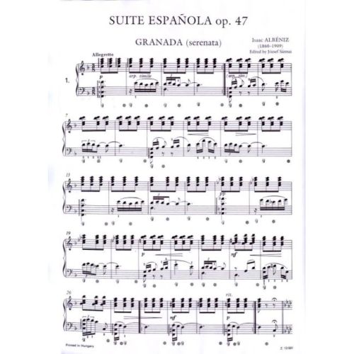 Albéniz, Isaac - Suite Espagnola Op.47
