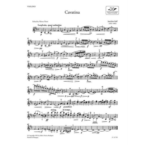 Raff, Joseph-Joachim - Cavatina