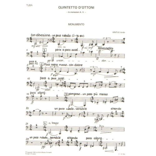 Vántus, István - Quintetto d'ottoni