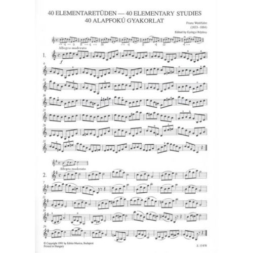 Wohlfahrt - 40 Elementary Studies