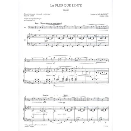 Debussy, Claude - La plus que lente