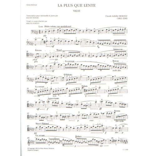 Debussy, Claude - La plus que lente