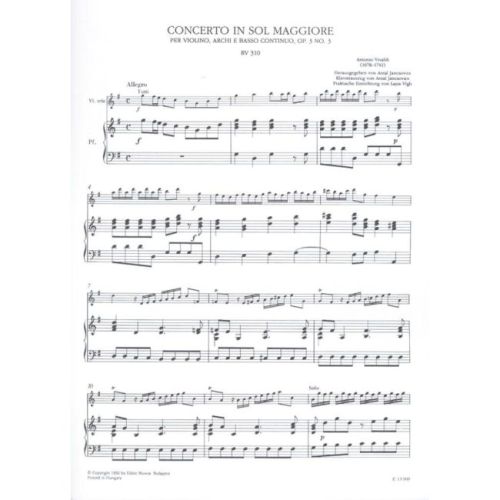 Vivaldi, Antonio - Concerto in sol maggiore