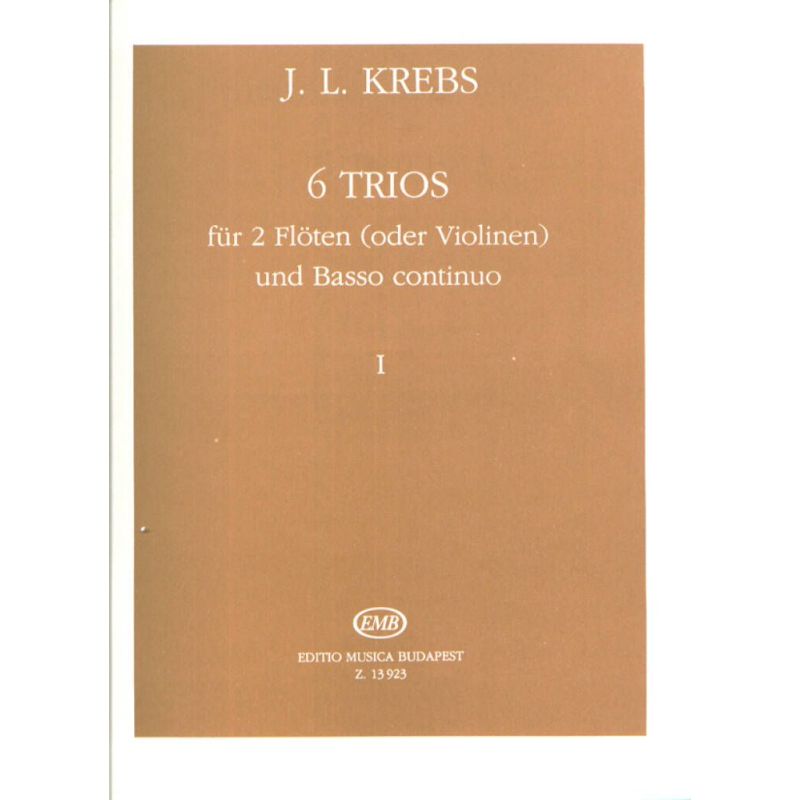 Krebs, Johann Ludwig - 6 Trios for 2 Flutes and Basso Continuo
