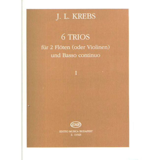 Krebs, Johann Ludwig - 6 Trios for 2 Flutes and Basso Continuo