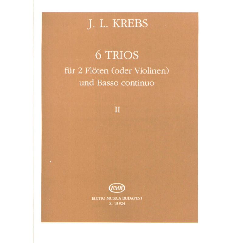Krebs, Johann Ludwig - 6 Trios for 2 Flutes and Basso Continuo
