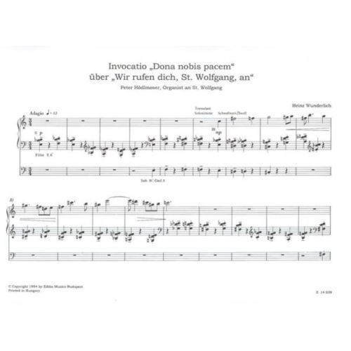 Wunderlich, Heinz - Invocatio Dona nobis pacem