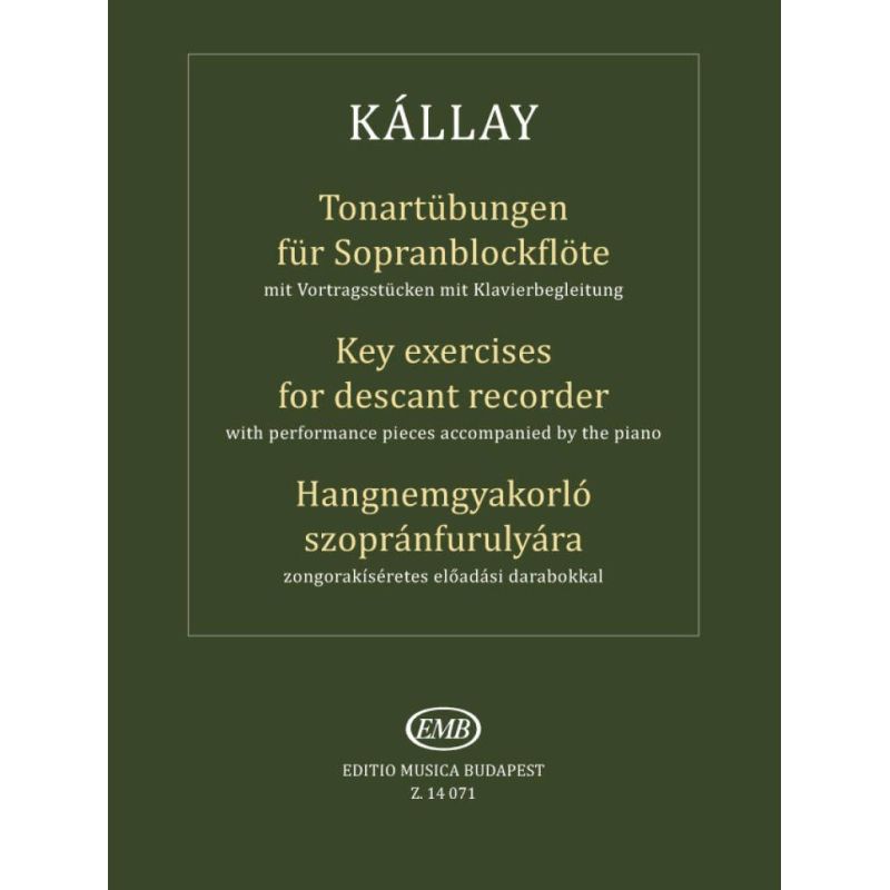 Kállay, Gábor - Key exercises for descant recorder