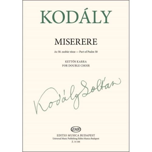 Kodály, Zoltán - Miserere...