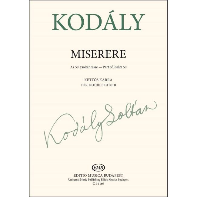 Kodály, Zoltán - Miserere (SATB)