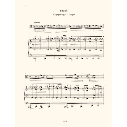 Kurtág, György - Six pieces for trombone and piano
