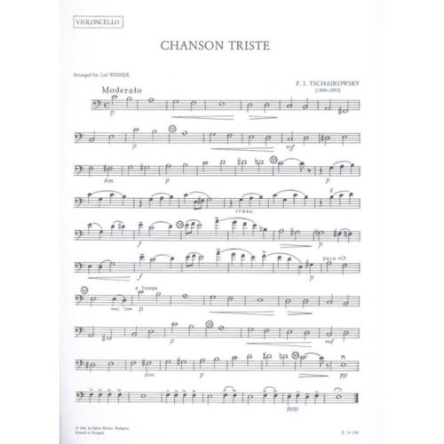 Tchaikovsky & Weiner - Chanson triste - Humoresque Sc & Pts