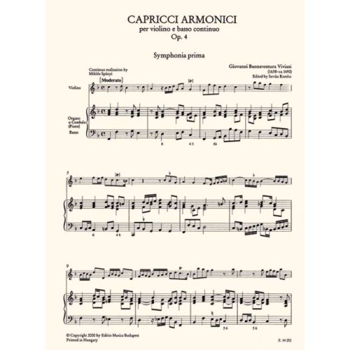 Viviani & Kertesz - Capricci armonici per violino e basso co