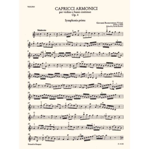 Viviani & Kertesz - Capricci armonici per violino e basso co