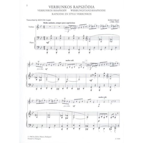 Kókai & Kýgyosi - Verbunkos rhapsody