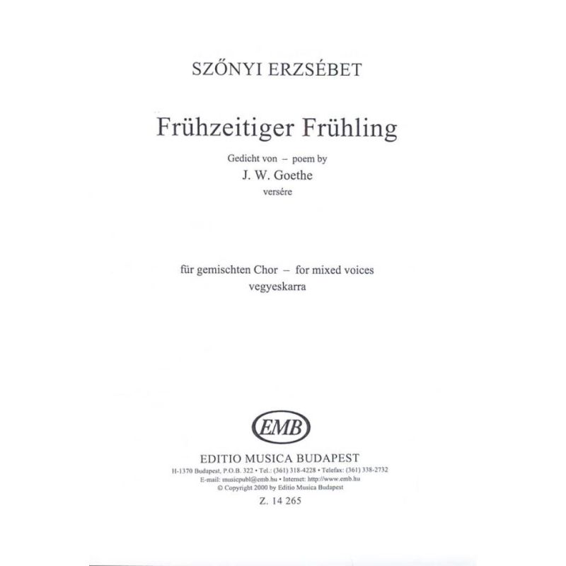 Szönyi, Erzsébet - Fruhzeitiger Fruhling
