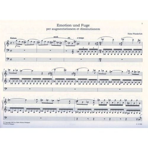 Wunderlich, Heinz - Emotion und Fuge (organ)