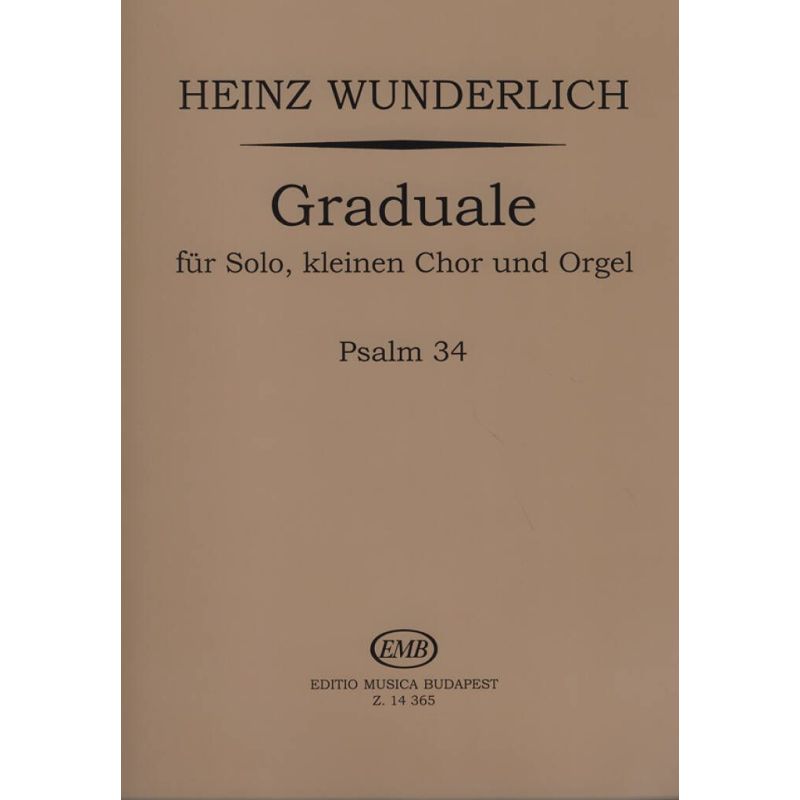 Wunderlich, Heinz - Graduale Psalm 34 (SATB)