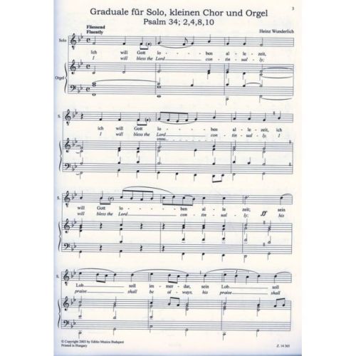 Wunderlich, Heinz - Graduale Psalm 34 (SATB)
